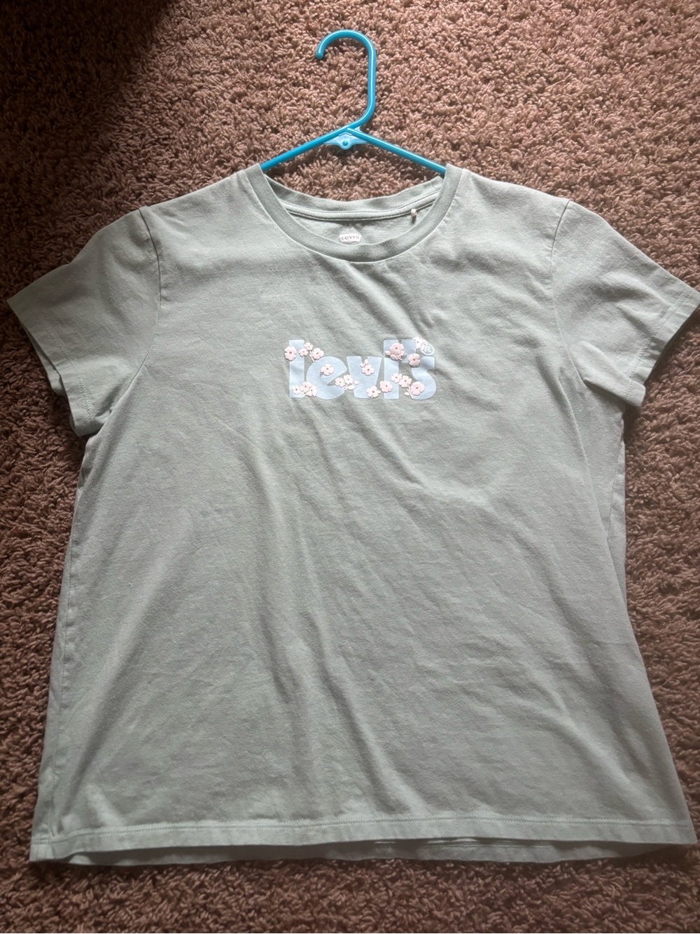 Levi's Light Sage Green Floral Logo Tee